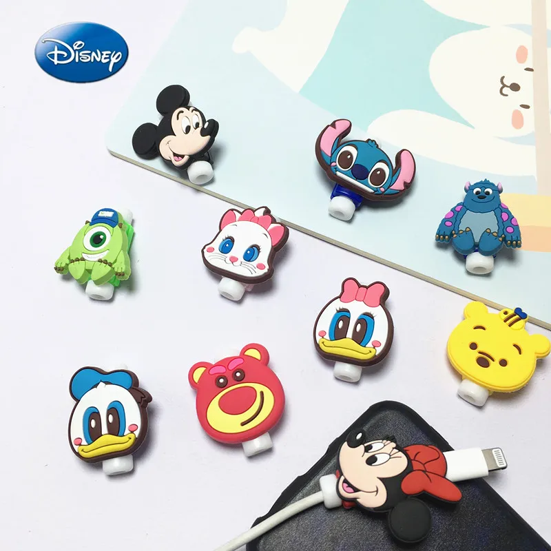 Disney Cable Protector Minnie Charger USB Cable Winder For Apple IPhone For Samsung Xiaomi Huawei Cable Protect Decoration