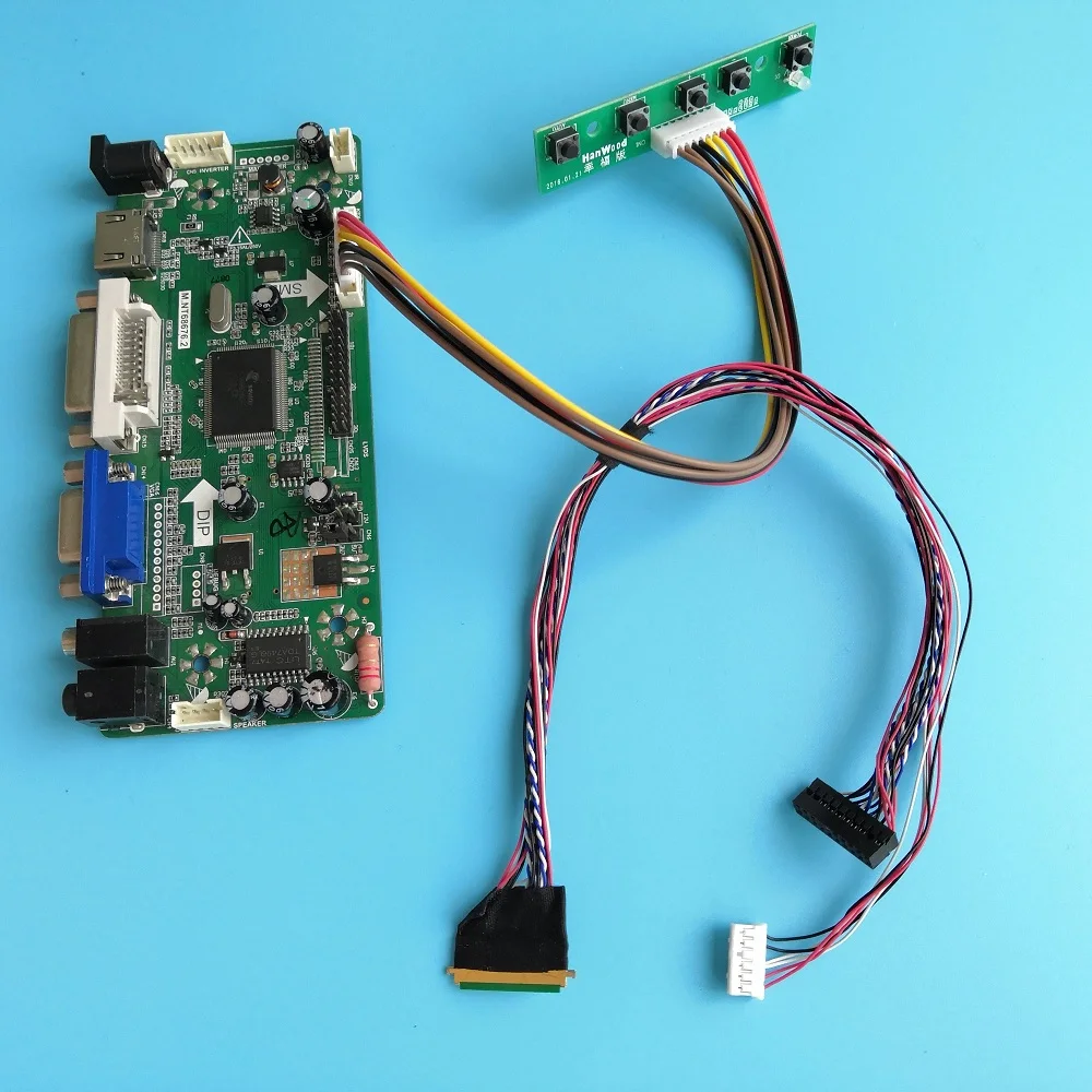 Controlador de Placa Kit Driver Faça Você Mesmo para Bt156gw01 V.4 1366*768 15.6 Lcd Led2023 Painel Hdmi Áudio m. Nt68676 Vga Dvi Lvds 40pin