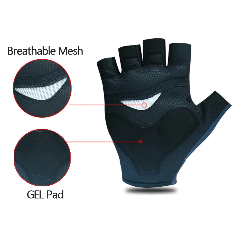 2024 Pro Team Breathable Cycling Gloves, Anti Slip and Shock-absorbing Road Bike Gloves,Half Finger Bicycle Gloves for Men Women