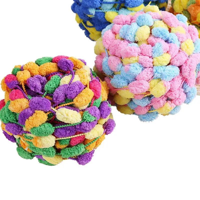 3 Bola/Lot 400G Wol Tebal Pelangi Besar Benang Pom Pom Lembut Bayi Benang Kasmir Rajutan Tangan Benang Rajutan untuk DIY Bantal FZ35