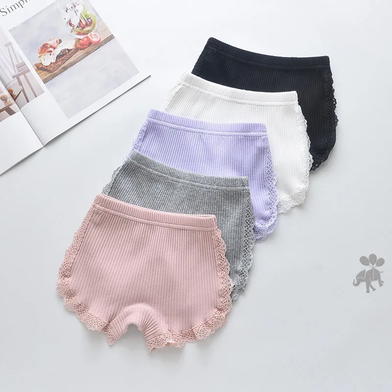 

Summer Girls Shorts Top Quality Cotton Lace Safety Panties Baby Girl Clothes Children Pants For 3-11Years Kids Short Underwear