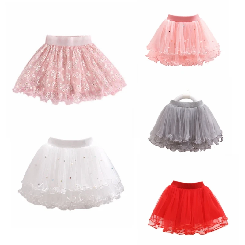 

Baby Red Tutu Pearl Kids Skirt for Girls