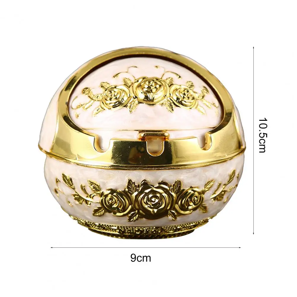 Metal Ashtray Home Party Bar Decoration Rose Flower Pattern Smoking Accessory Home Ashtray Gift