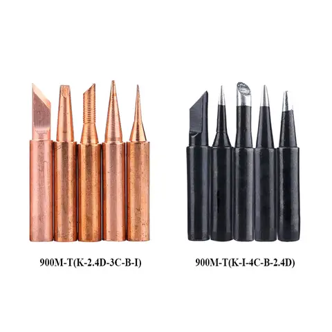 Copper Soldering Iron Tips 5pcs Set LDKGJJS