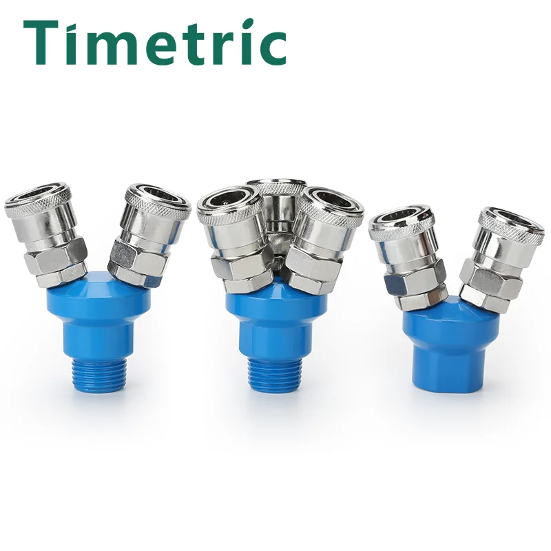 SMV Air Compressor Connector Pneumatic Accessories 1/4 Quick Connector Air Gas Distributor Tool Coupler Multi-Shunt