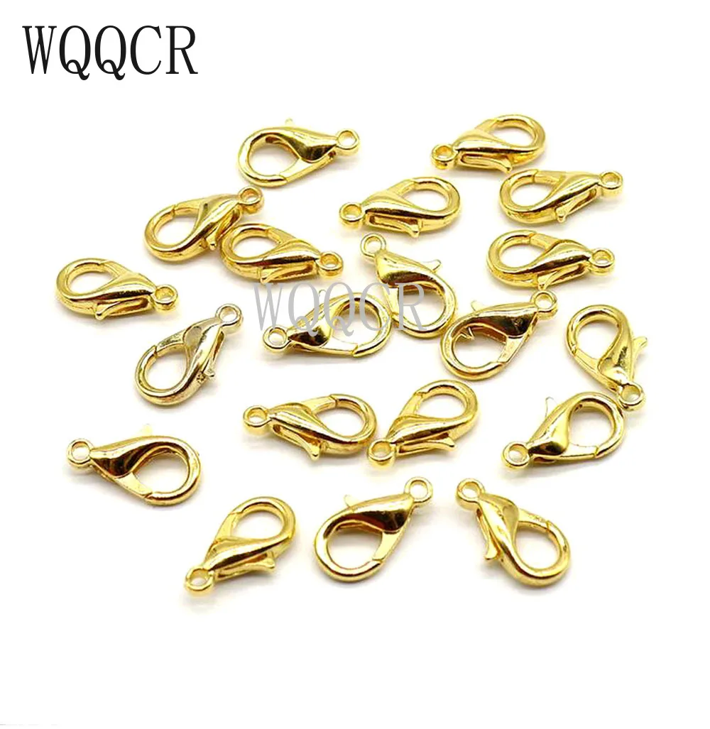 

12*6mm 50pcs/lot Fashion Jewelry Findings,gold lobster clasp Hooks for necklace&bracelet chain