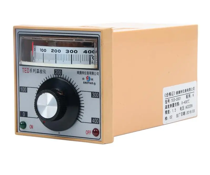 

TED-2001 pointer temperature controller AC220V /AC380V E type 0-400 degree oven thermostat