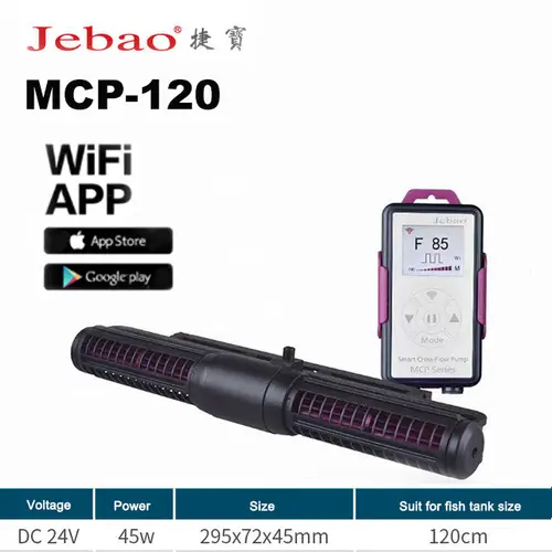 Jebao Intelligence WiFi Fish Tank Cross Flow Pump Aquarium Wave Maker Pump Circulating Pump MCP70/90/120/150/180 Water Pumps - Image 8