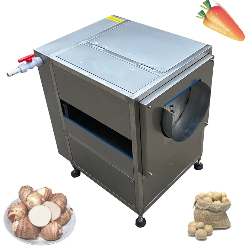 

Automatic Vegetable Brush Cleaning Machine Sweet Potato Date Washing Ginger Cassava Peeling Carrot Peeler Fruit Washer