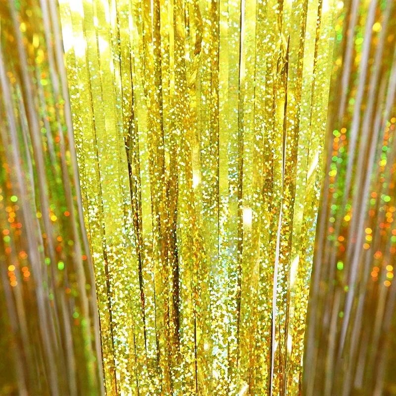 1pc Party Backdrop Curtain Foil Tassel Glitter Kids Girls and Boys Birthday Bridal Wedding Baby Shower Wall Decor Photo Backdrop