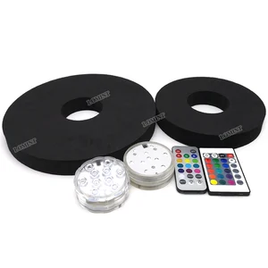 Lomint Eva Sponge Hookah Mat con luz LED Muestra de control remoto Botella de vidrio Negro Botella accesorios Chicha Grande 12 Mejor tubería de aceite de vidrio de ventas - №8