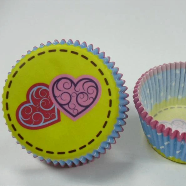 50x Pink Red Heart Valentines Day Christmas Cupcake Liners Muffin Baking Cup Case Tray Holder Wrappers Cake Mold Tool Decoration