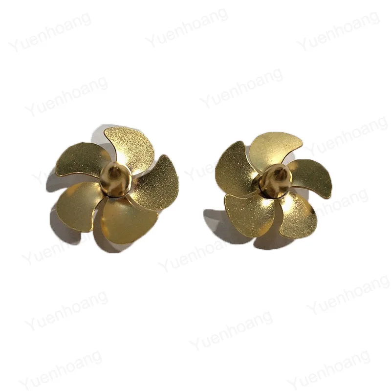 1Pair Brass 5-blade Propeller Dia. 20mm Shaft/Motor Hole 2mm Paddle Positive Negative Screws Props for RC DIY Model Boat Modify