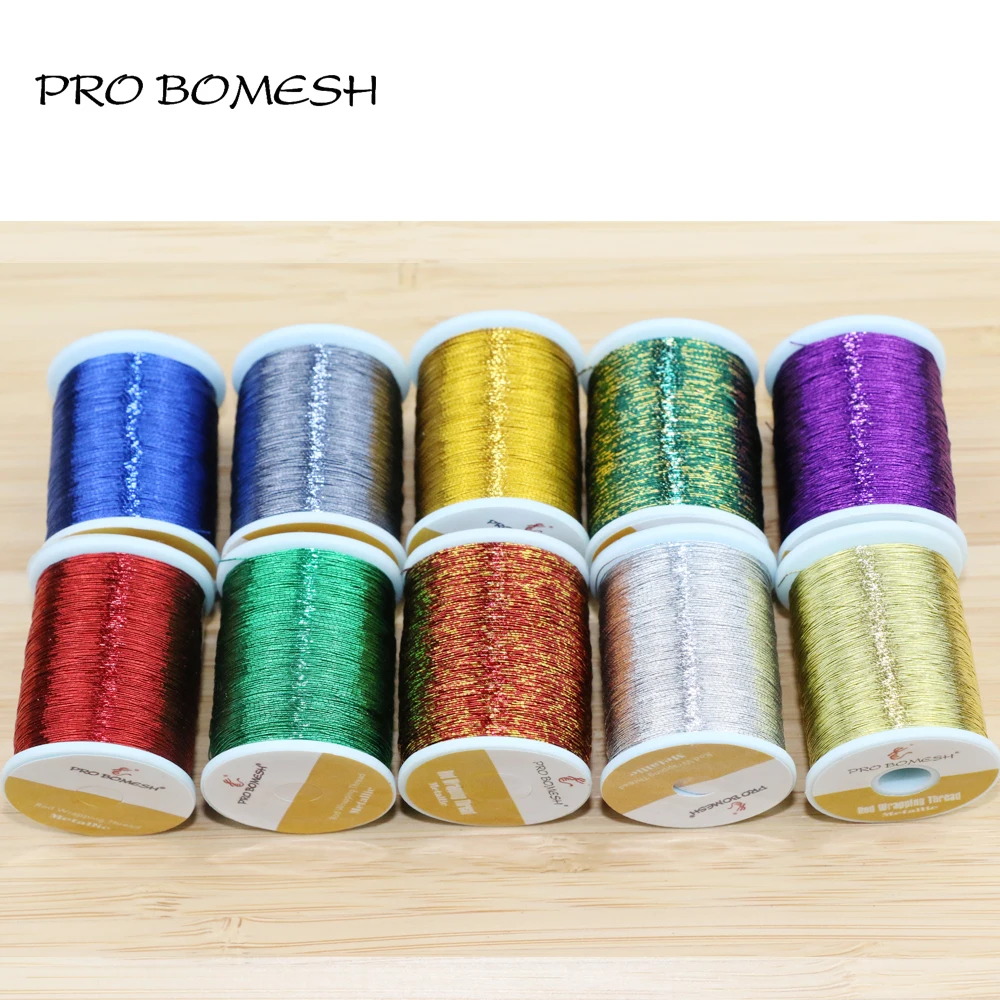 PROBOMESH 50M 300D metallic material rod guide ring tying thread rod DIY building guide refit repair modify guide fasten line