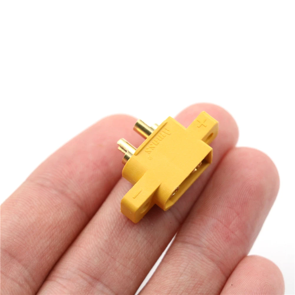 Yellow XT60E-M Mountable XT60 Male Plug Connector For RC Models Multicopter Fixed Board DIY Spare Part Remote Control Toy Parts