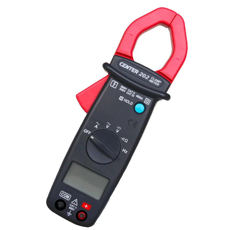 CENTER-202 Auto Ranging AC/DC True RMS Current Clamp Meter Resolution 0.01A, 0.1V .Autoranging/ Auto Power Off True RMS.