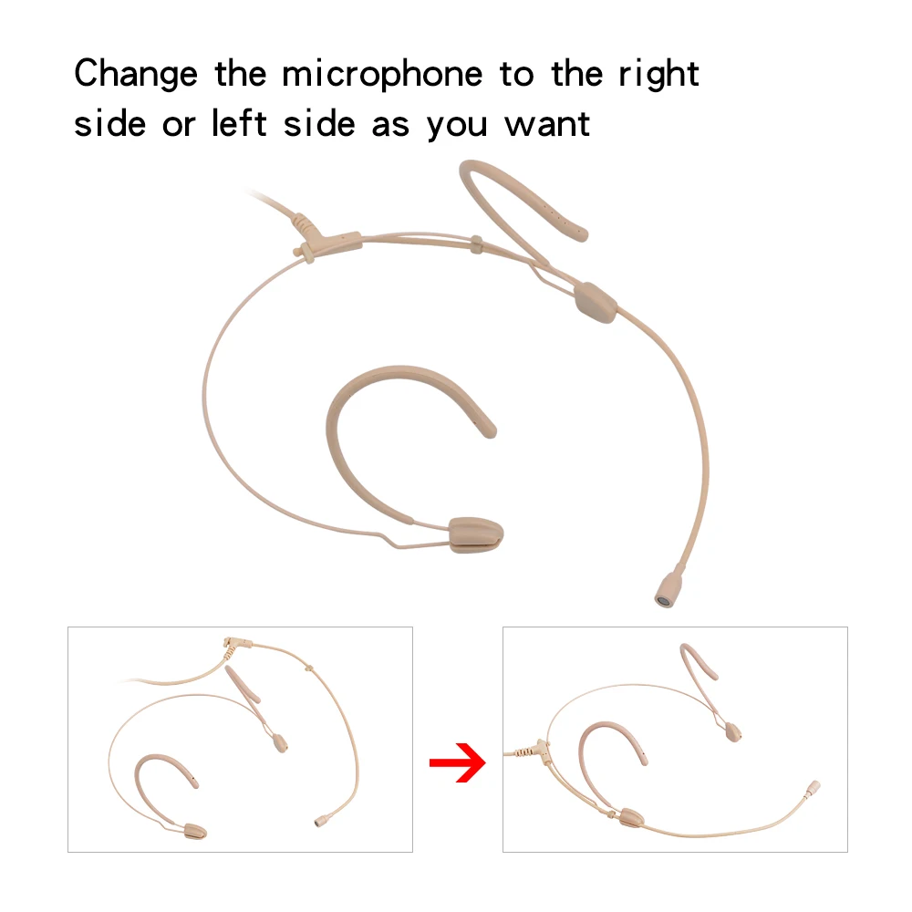 Electret – casque à condensateur, Version améliorée, casque, Microphone, Double oreille, suspension, 4 broches XLR TA4F, pour Shure Body Pack, câble