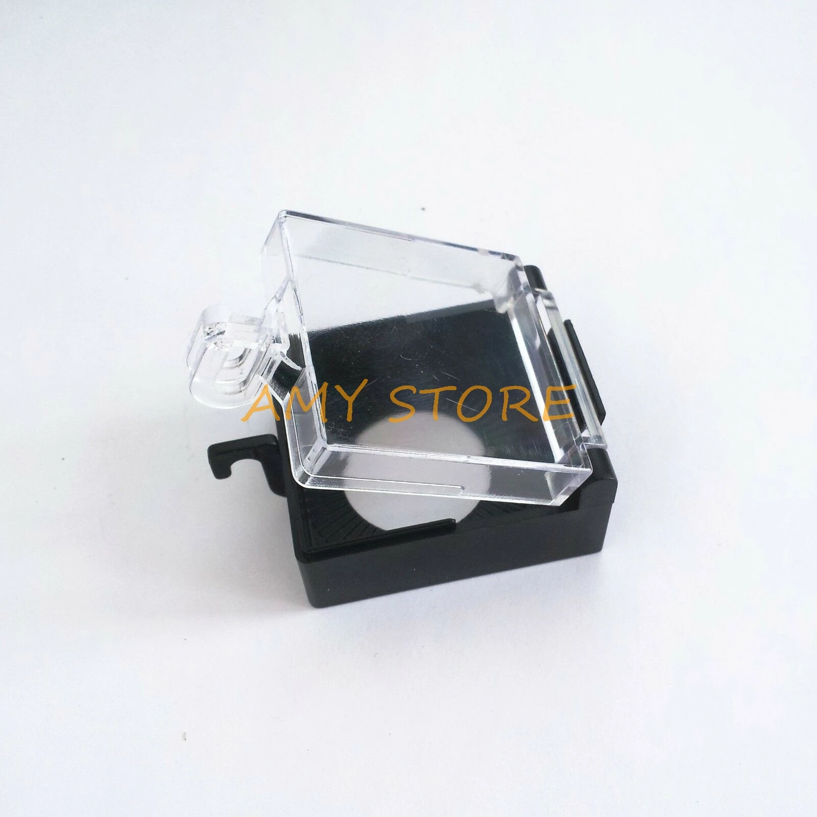 Plastic Emergency PushButton Switch Black Clear Protector Safety Cover 22mm Hole