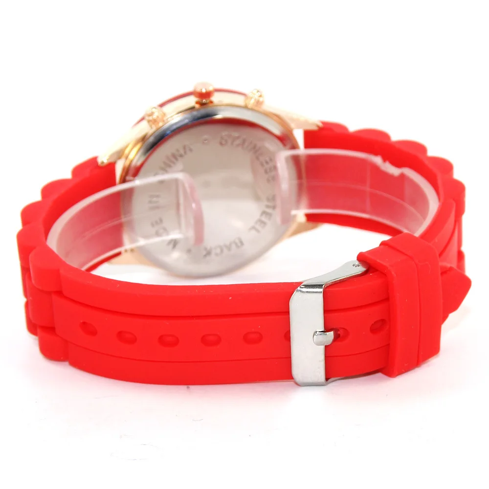 Moda ginevra bambini orologio al quarzo da donna cinturino in Silicone viola modello digitale quadrante in lega orologi per bambini regalo da donna