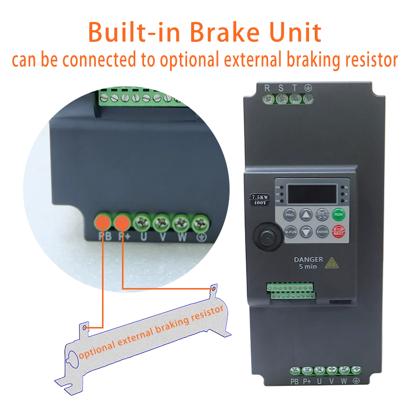 Imagem -04 - Vfd Inversor de Frequência Variável Conversor Econômico Variador Drive 3ph para Controle Vetorial de Velocidade do Motor 380v 7.5kw 11kw 10hp 15hp