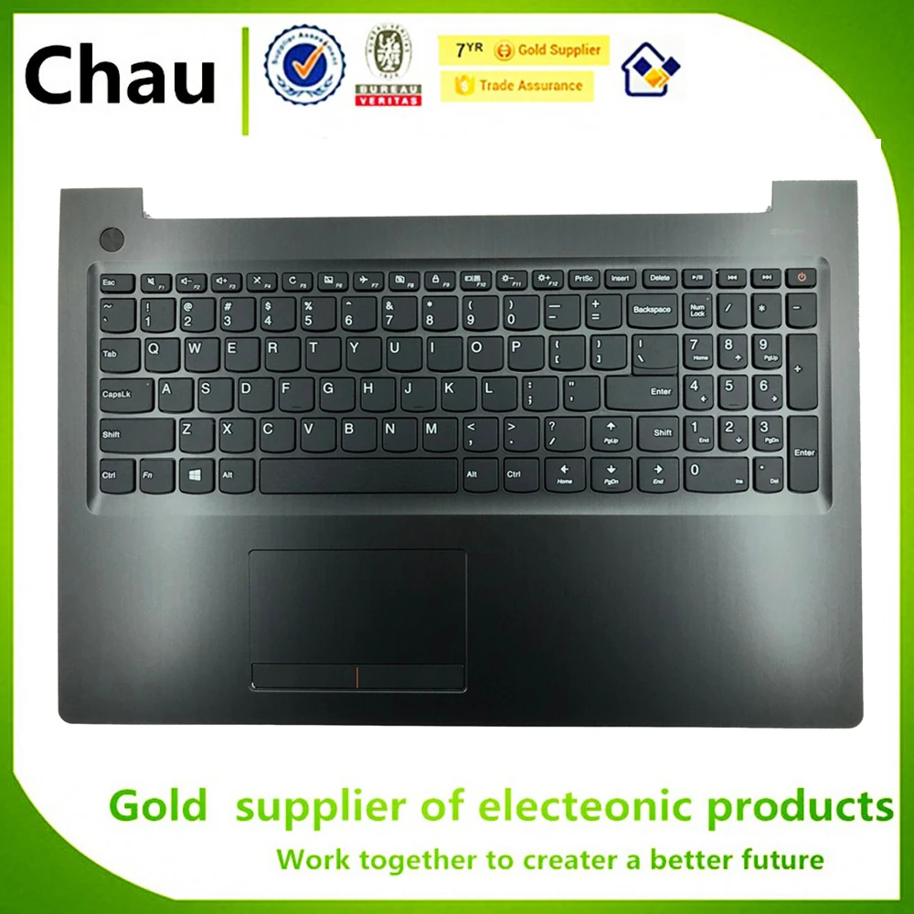 

chau New For Lenovo IdeaPad 310-15ISK 15.6" Upper Case Palmrest Cover Keyboard Touchpad AP10T000500