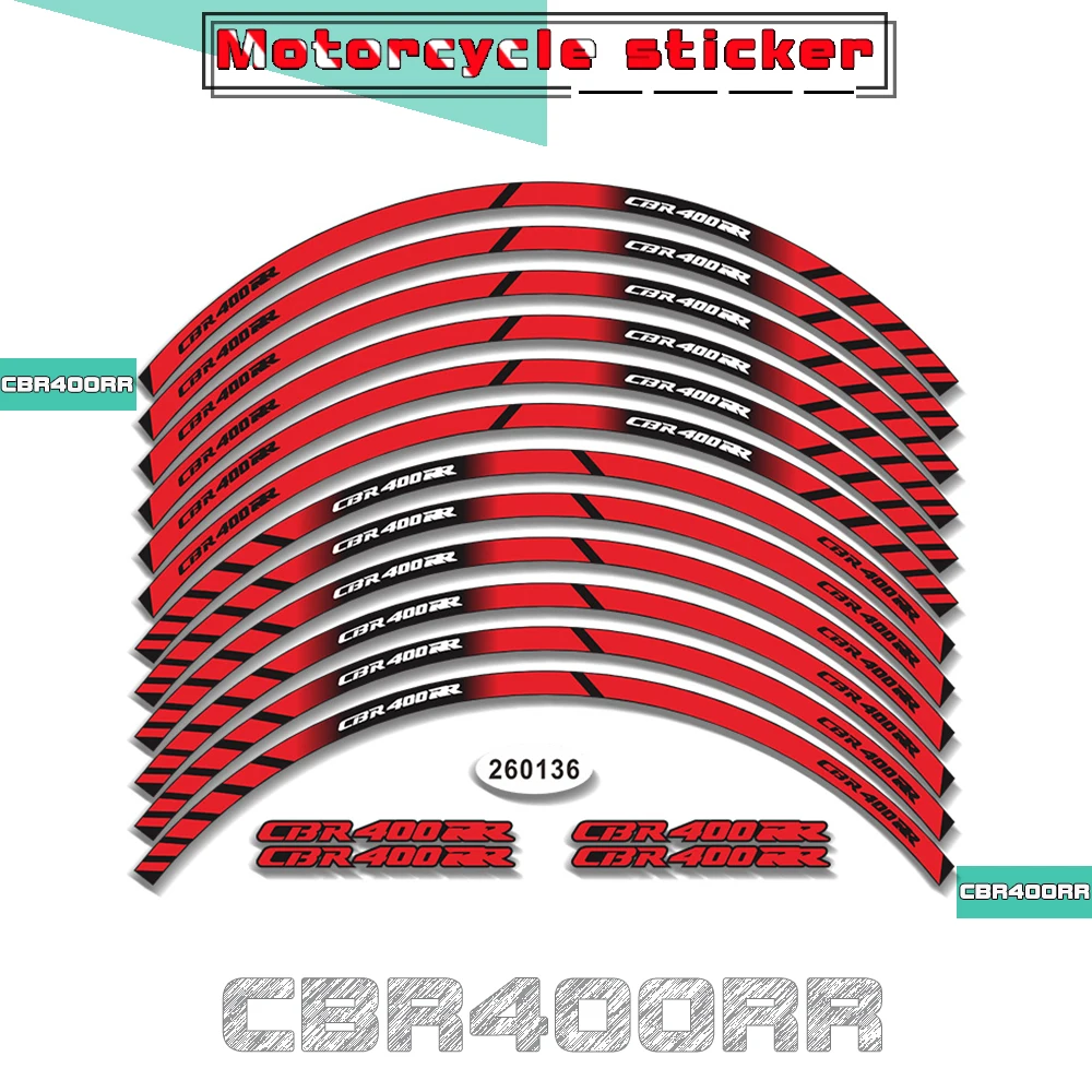 

Motorcycle Waterproof Rim Stickers Night Reflective Protective Film Safety Reminder Decals for HONDA CBR400RR cbr400rr