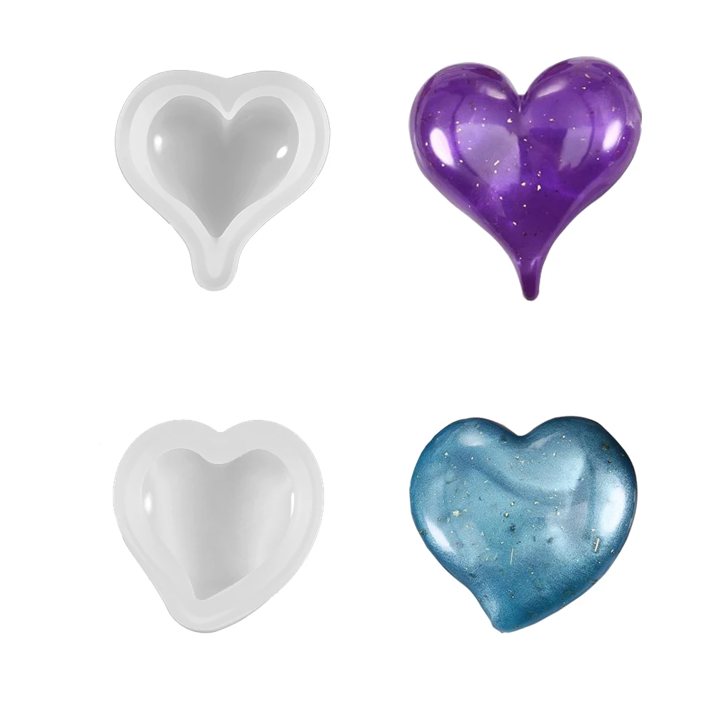 3D Heart Shape Silicone Mold for DIY Jewelry Making