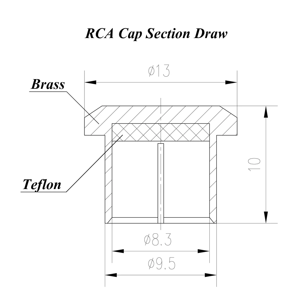 Gratis Pengiriman 12 Buah Sumbat Kebisingan 24K Tutup RCA Tembaga Berlapis Emas Kualitas Terbaik Di Bawah Inset CA7002(G)