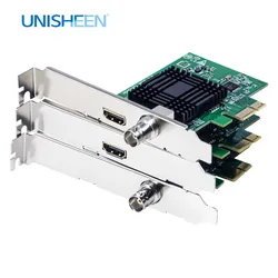 UNISHEEN-Vmix OBS Streaming en vivo, Transmisión en HD, PCIe, 1080P, Linux, SDI, HDMI, tarjeta de captura de vídeo