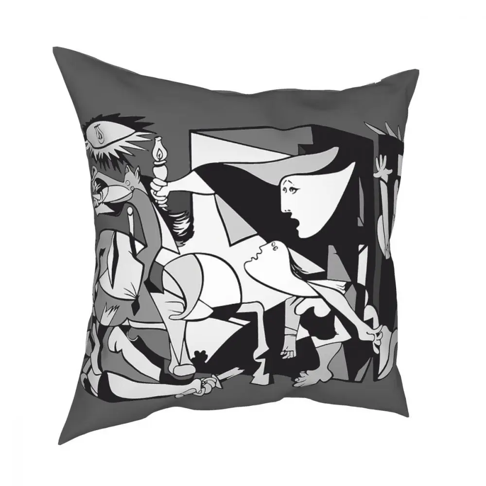 Pablo Picasso Guernica 1937 Artwork Throw Pillow Cover Polyester Throw Pillow Surrealism Art Vintage Pillowcase