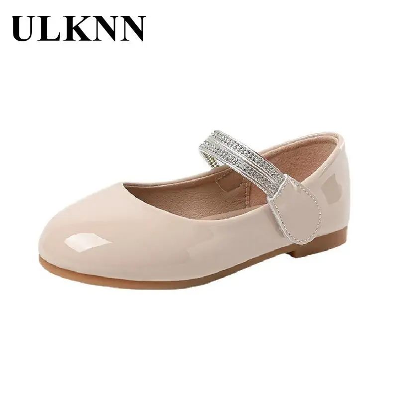 

Single Girls Cream-colored Shoes Kids Flat 2025 Pupils Contracted Comfortable New Patent Leather Shoes Children Red Black Shoe