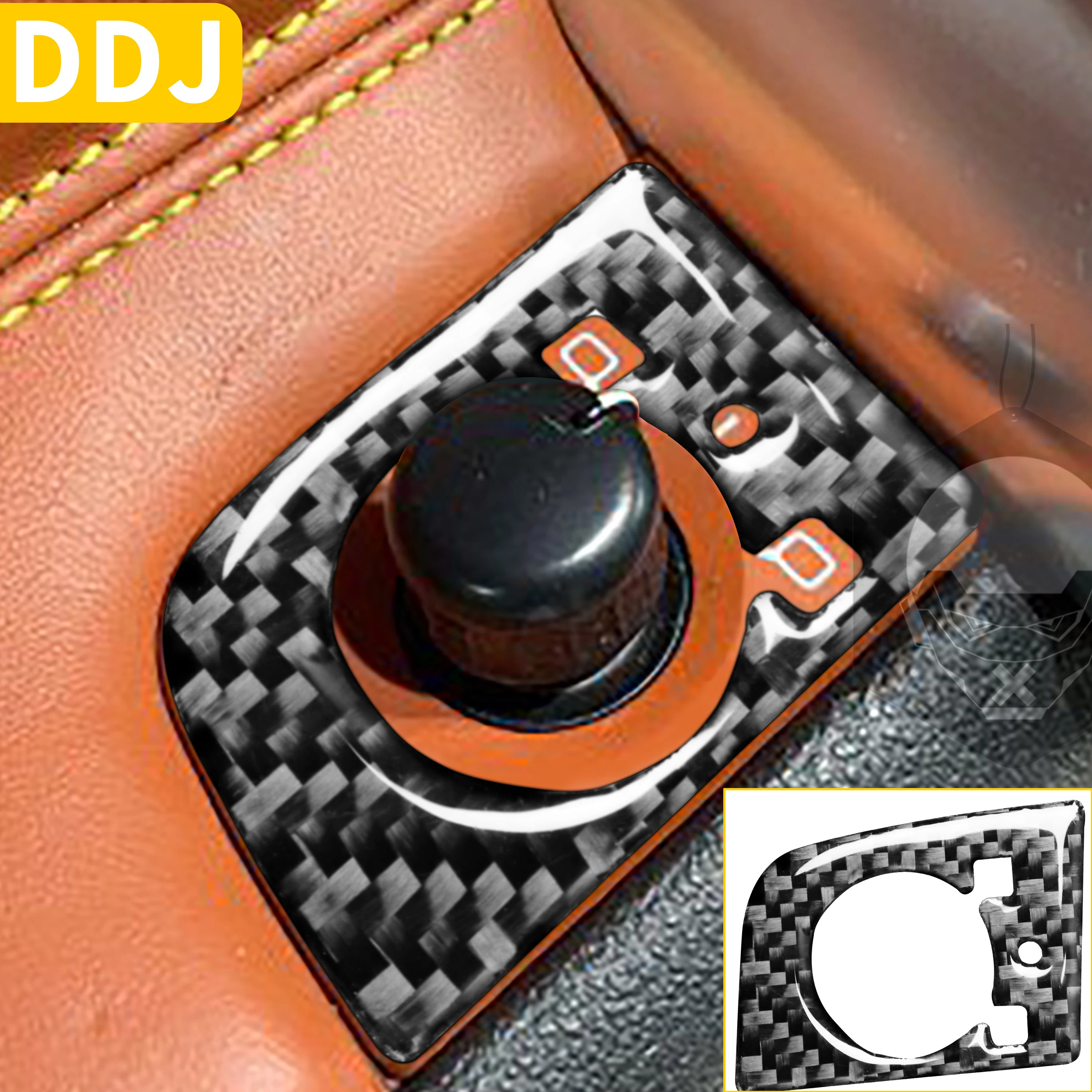 

For Audi TT MK1 8N 2001-2006 Accessories Carbon Fiber Car Interior Door Button Cover Power Mirror Switch Knob Trim Sticker