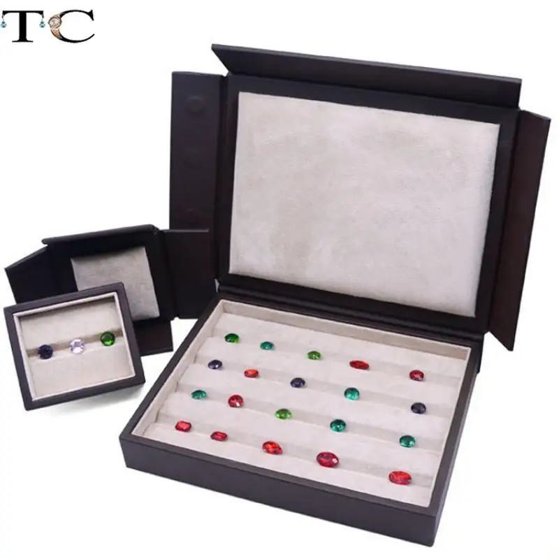 Bare Diamond Display Storage Box with Lid Jewelry Box Ring Face Collection Display Box Colorful Treasure Box At The Counter