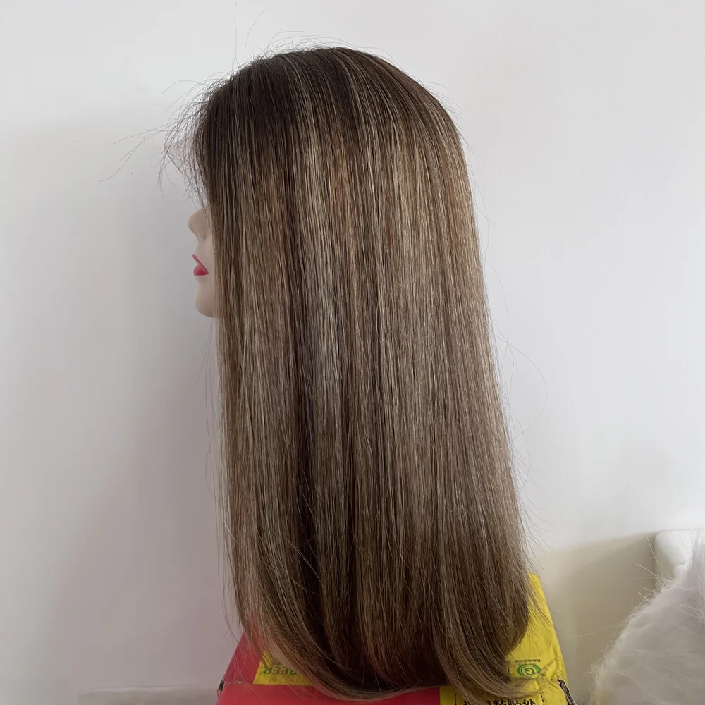 

100% European Virgin Hair Lace Top Jewish Wig Kosher Wig Swiss Lace Top Wigs With Baby Hair Free Shipping