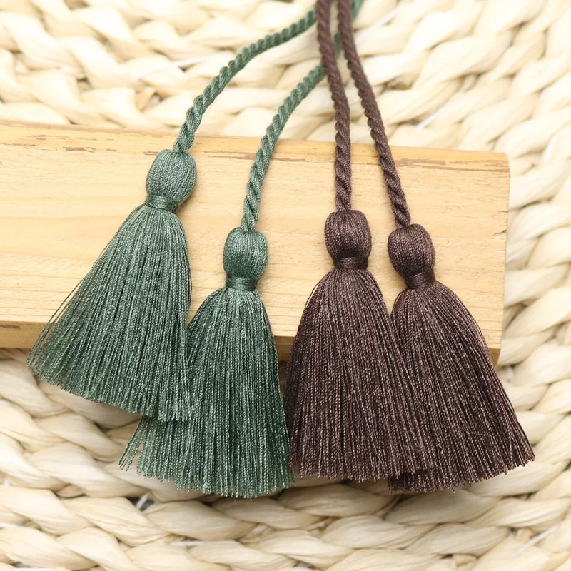 5Pcs 54cm Two-end Long Tassels Pendants DIY Crafts Curtain Tieback Home Textile Garment Ornaments Cotton Cord Tape Fringe Trim