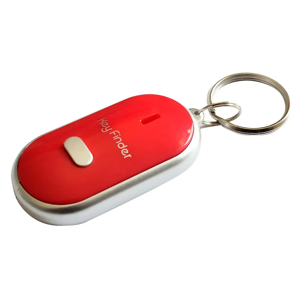 Mini Whistle Anti Lost KeyFinder Alarm Wallet Pet Tracker Smart Flashing Beeping Remote Locator Keychain Tracer Key Finder + LED