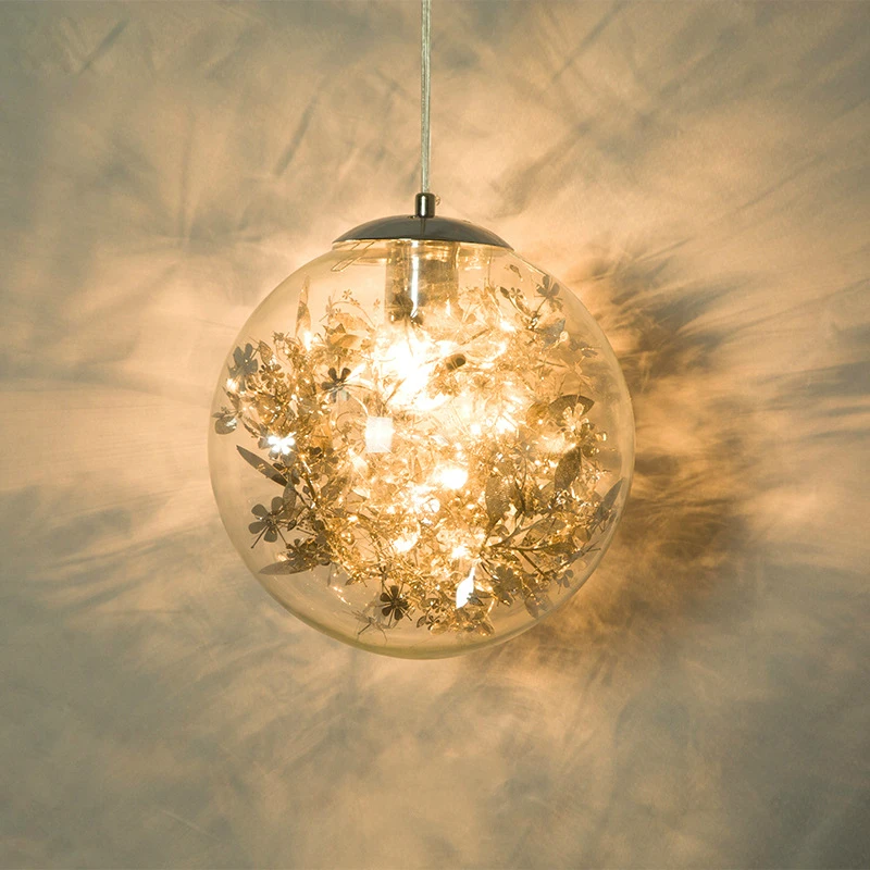 Modern Pendent Lamp Nordic Glass Hanging Led Lighting Fixture Simple Creative Bedroom Bedside Kitchen Room Decoration Chandelier