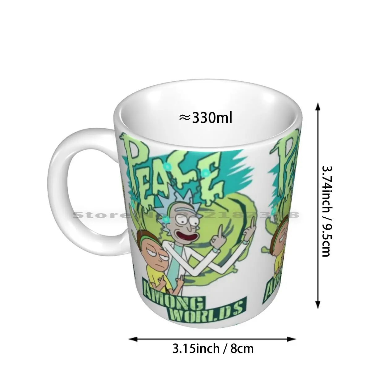 Peace Between Worlds | | Peace Among Worlds Ceramic Mugs Coffee Cups Milk Tea Mug Peace Between Worlds Adult Swim Portal Back