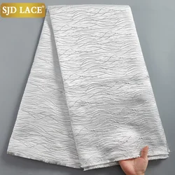 SJD LACE African Lace Fabric 2024 High Quality Jacquard French Lace Fabric Latest Gilding Brocade For Wedding Dresses Sew A2391