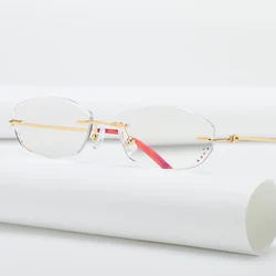 ZIROSAT 8587 Reading Glasses Women Anti Blue Rays Presbyopia Eyeglasses Computer Frameless with +1.0+1.5+2.0 +2.5 +3.0 +3.5 +4.0