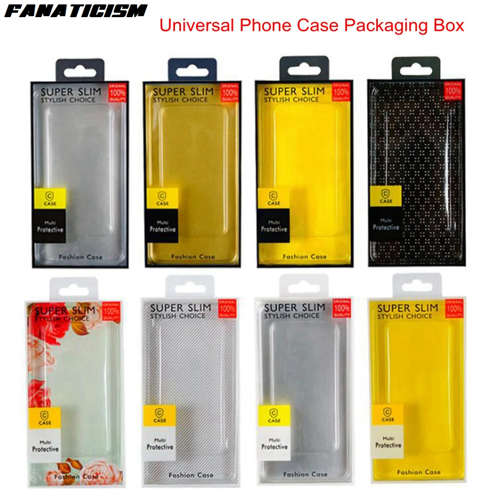 Phone Case Packaging Box Blister PVC Box Retail Packing Box 4.7-6.7Inch Universal Package Box 100Pcs 200Pcs 500Pcs