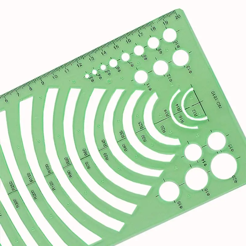 11 Pcs Drawings Templates Rulers Learn School Practical Measuring Multifunction Wide Usage Math Geometry Stencils Set