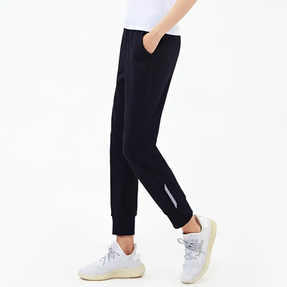 Autumn Winter Sweatpant Reflective Night Run Women Slim Running Pants Elastic Waist Training Jogger Trouser Thermal Sportswear