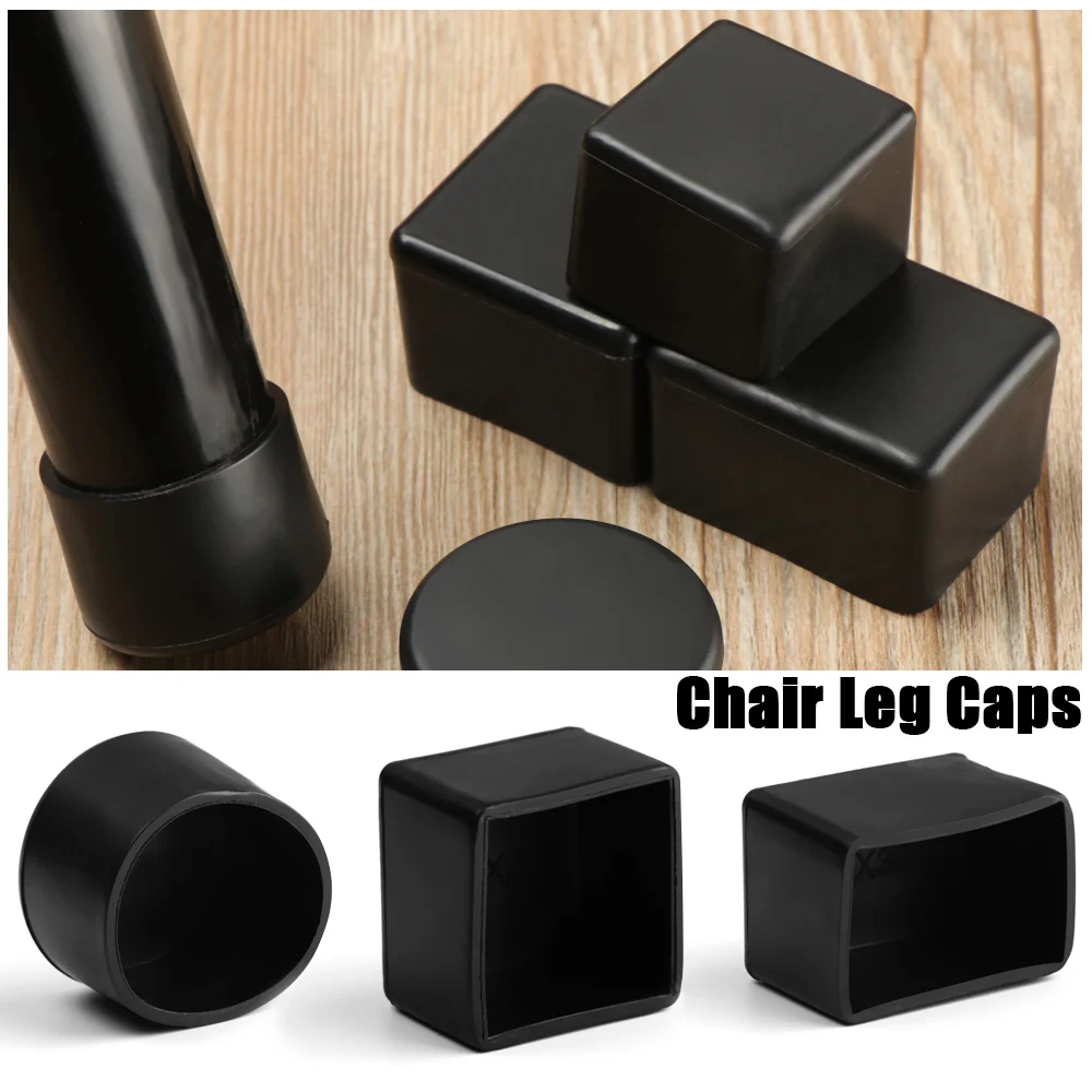 4Pcs Silicone Furniture Feet Table Chair Leg Caps Floor Protectors Furniture Table Covers Round Bottom Rubber Non-slip Covers