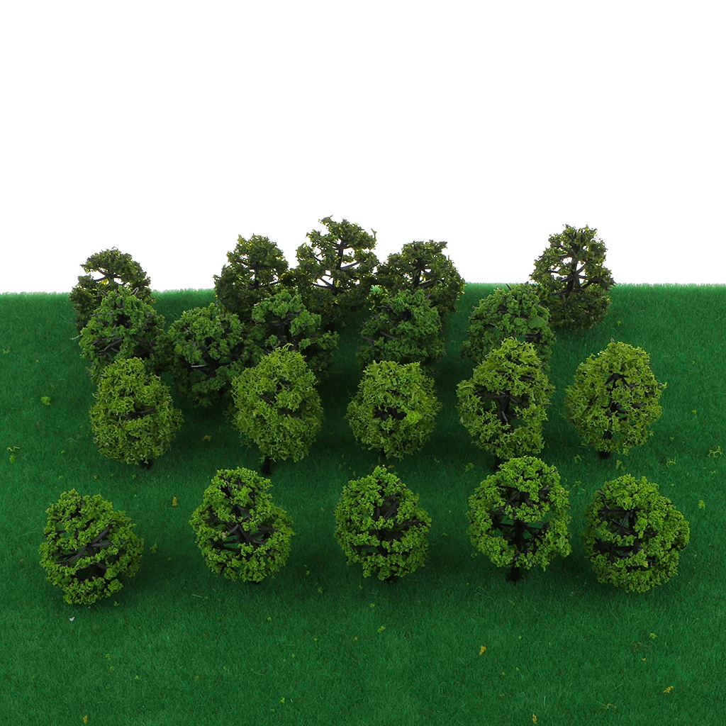 Pack/160pcs Model Trees 1:250 Z Scale Layout Train Scenery w/ Assorted Color