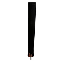 BIGTREE Shoes Suede Sexy Over-the-Knee Boots Black Plush Warm Women Winter Boots Thin High Heel Boots Long Boots Plus Size 42 43 - Image 4