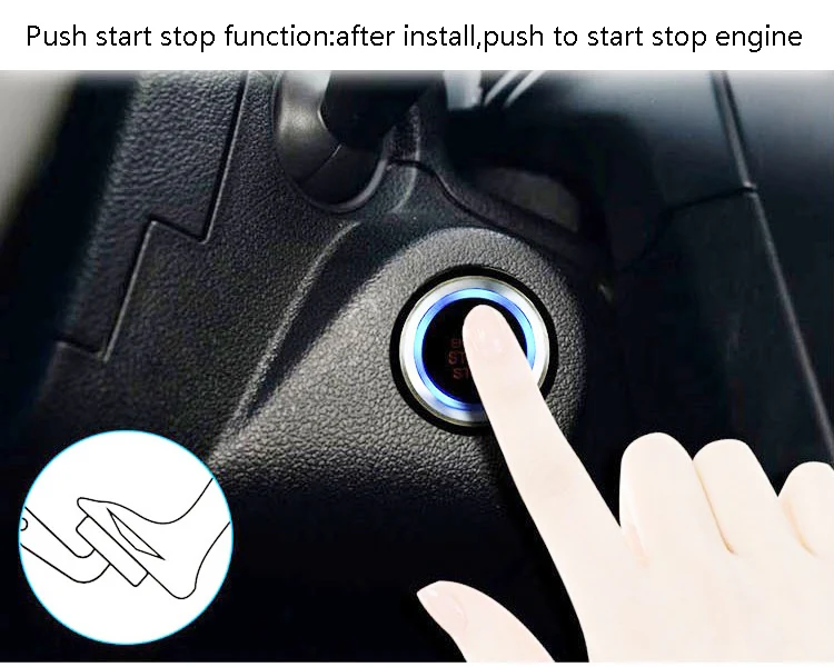 Voor Honda Accord 8 Generatie Voeg Drukknop Start Stop Auto Alarm Afstandsbediening Sleutel Controle En Pke Keyless Go System met Panel