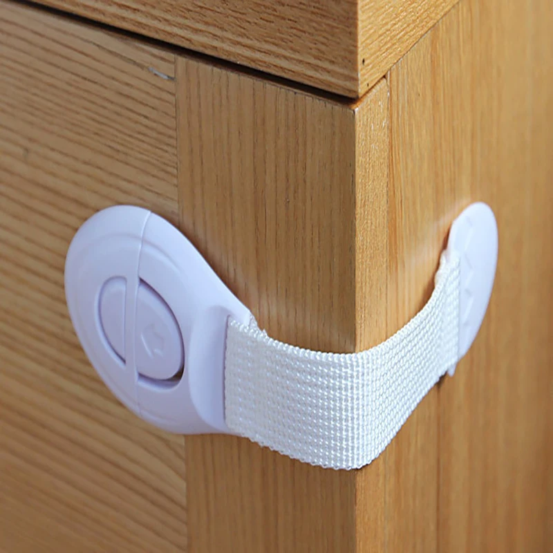 10PCS/lot White plastic lock multi-function child safety buckle drawer  prevents the clip from opening Baby home safety products