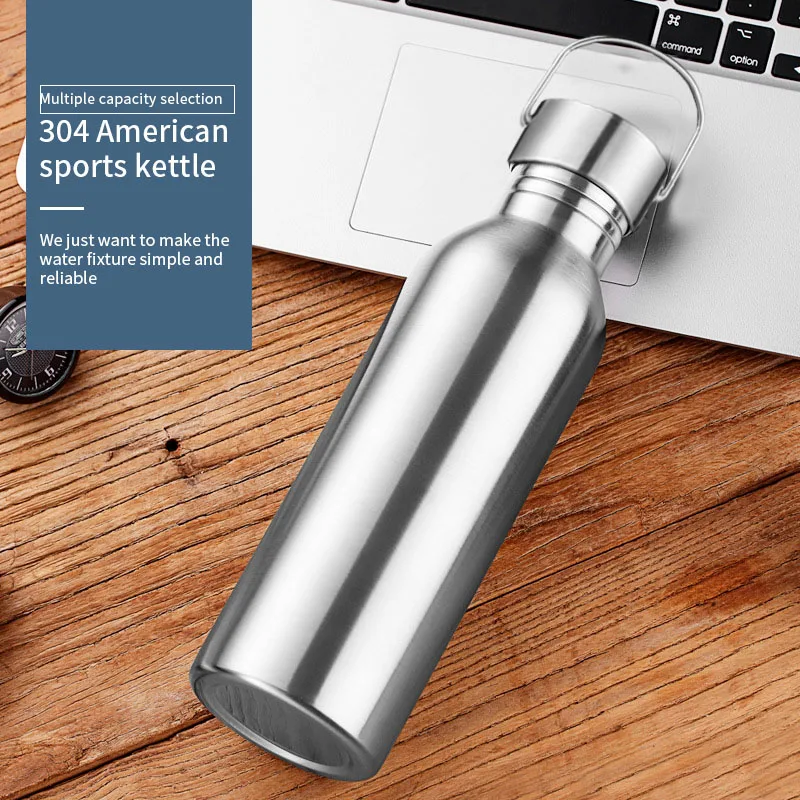 

500/750/1000ml Stainless Steel Sport Water Bottle With Drinking Straw Cold Water Bottle Gym Cycling Hiking Bottle Drinkware