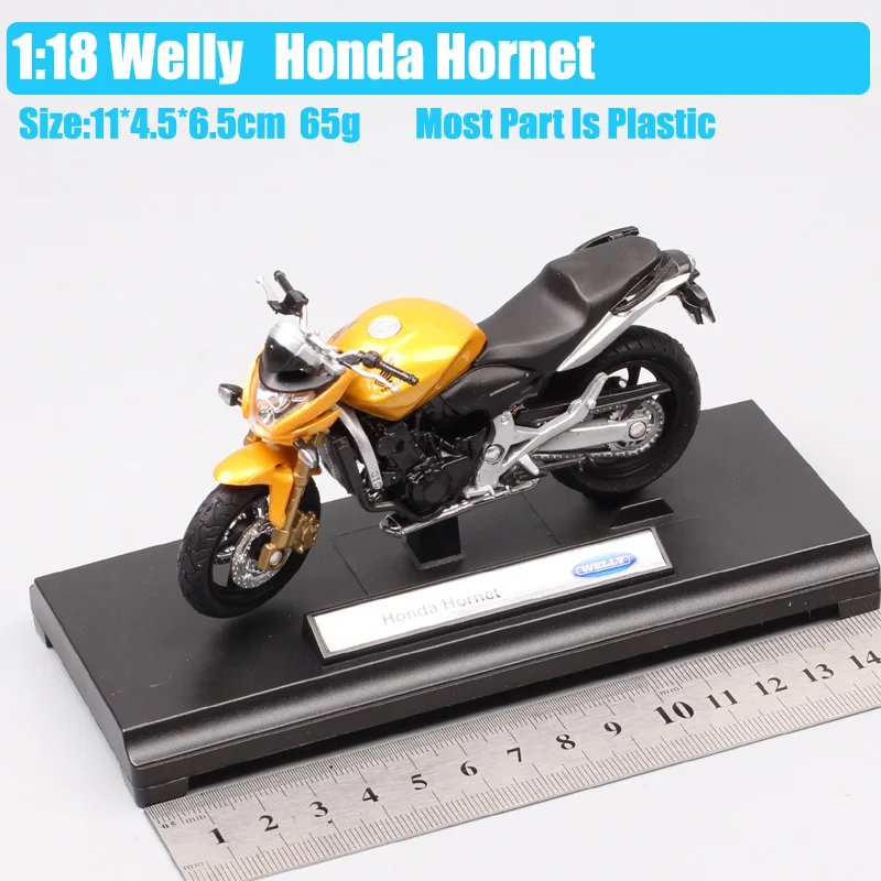 1:18 Scale Mini Welly Classic Honda CB600F Honret 599 Motorcycle Diecasts Vehicles Toy Moto Bike Race For Kid Boys Replicas Gift